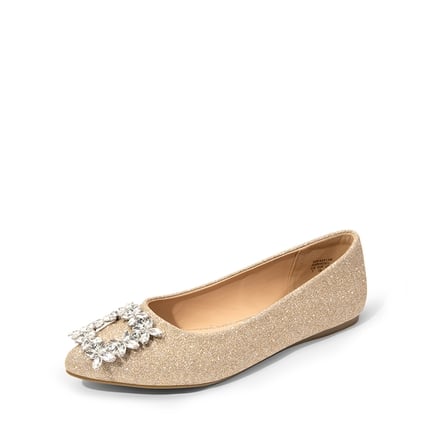 Cute gold flats best sale